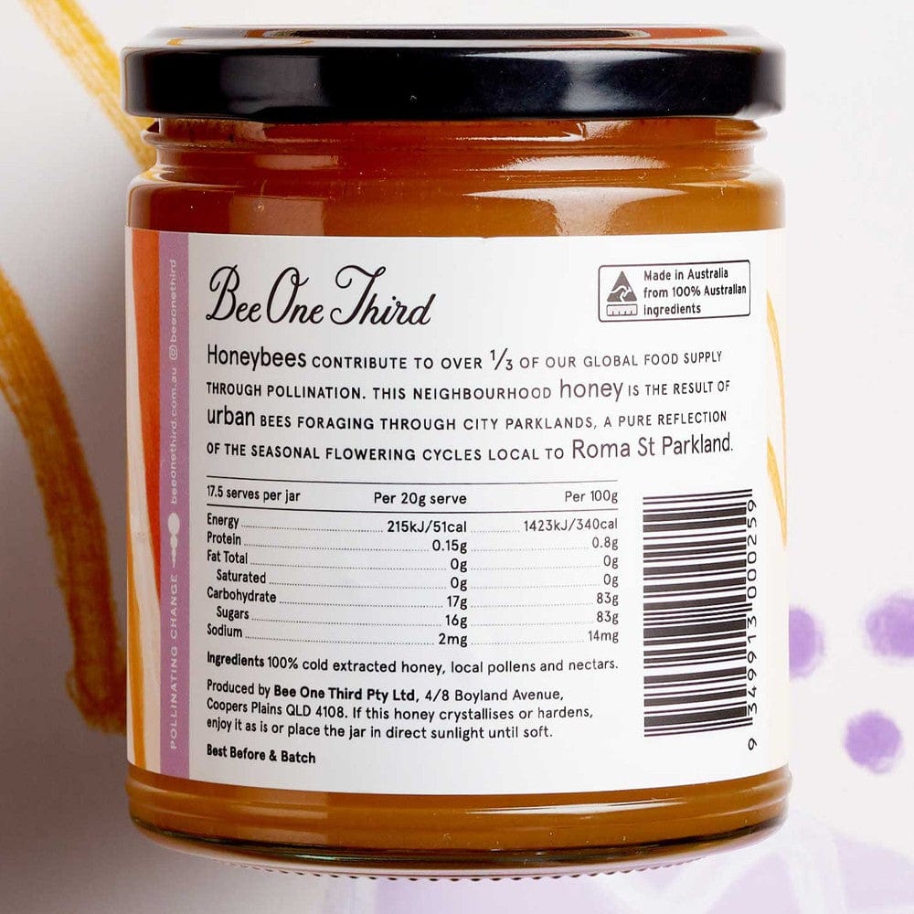 Bee One Third Raw Neighbourhood Honey 350g